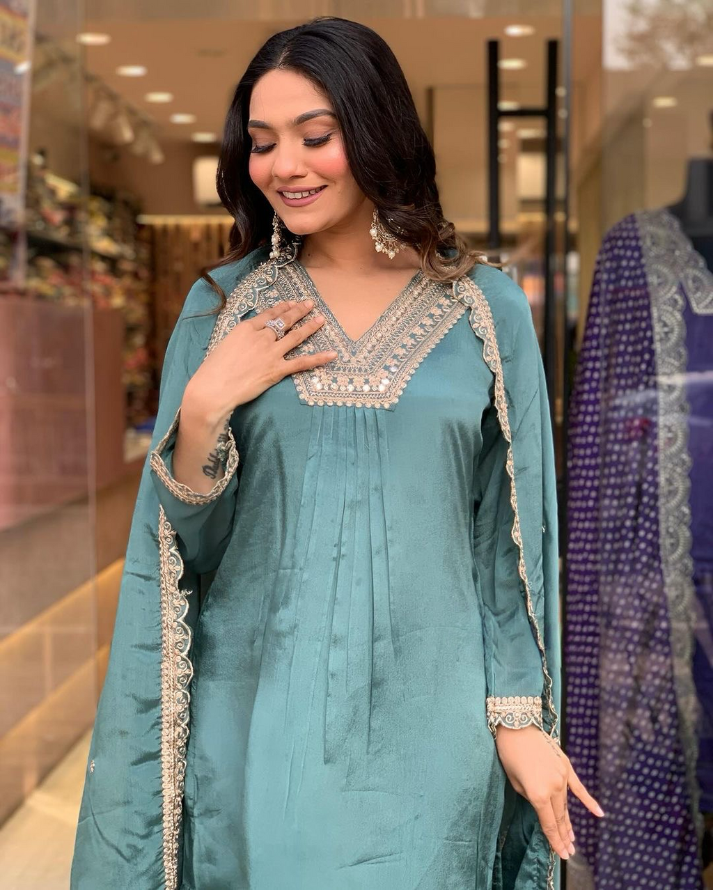 Festival Wear Sharara Suit Indian Wedding Wear Dress Punjabi Sarara Suit Full Stitched