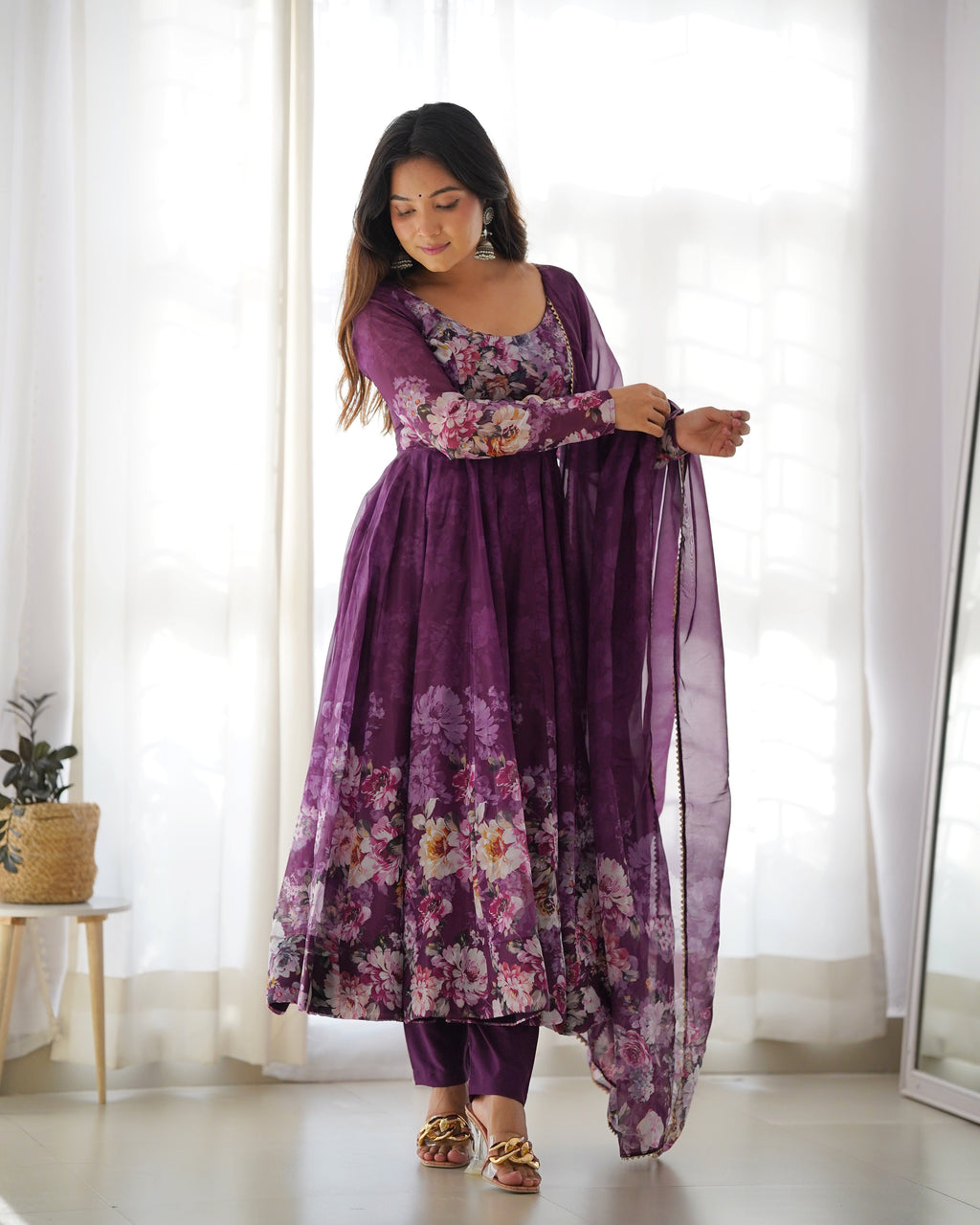 Anarkali gown  Georgette Gown Full Stitched Partywear Gown Indian Dress