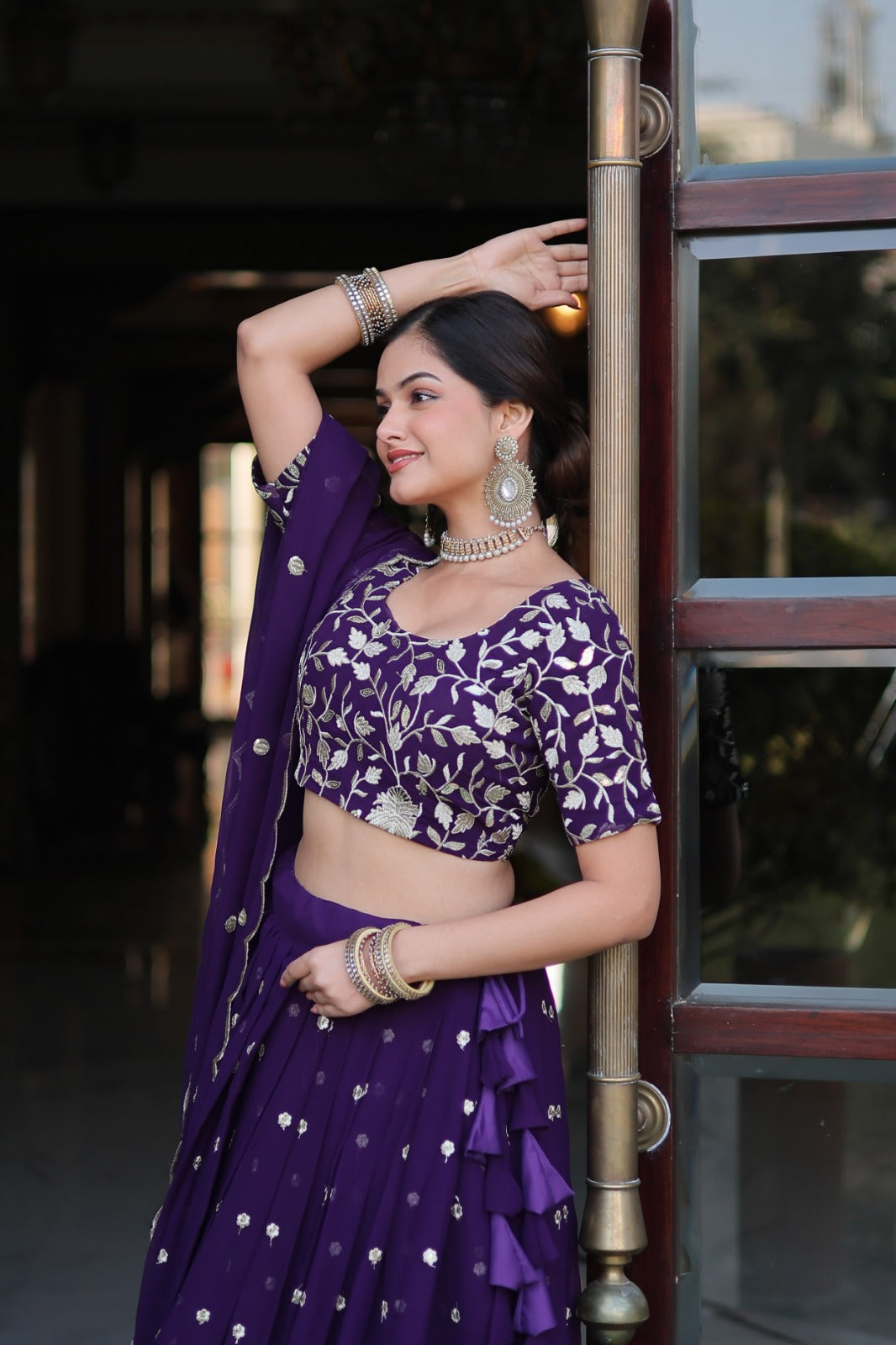 Designer Faux Blooming Lehenga Choli With Dupatta Set