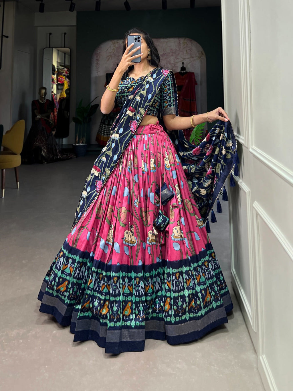 Beautiful Lehenga Choli For Occasion Chaniya Choli With Patola Lehenga