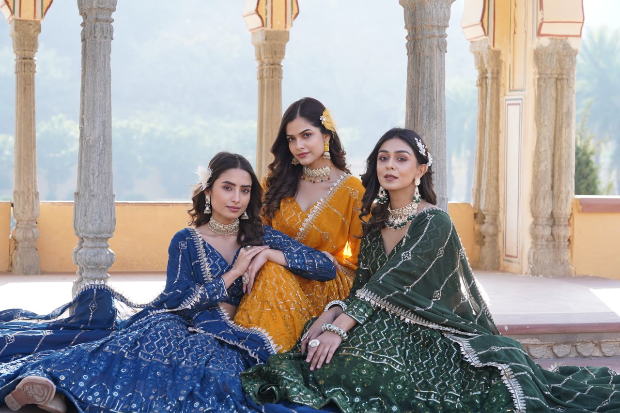 Designer Embroidered work Lehenga Choli with Dupatta traditional wear