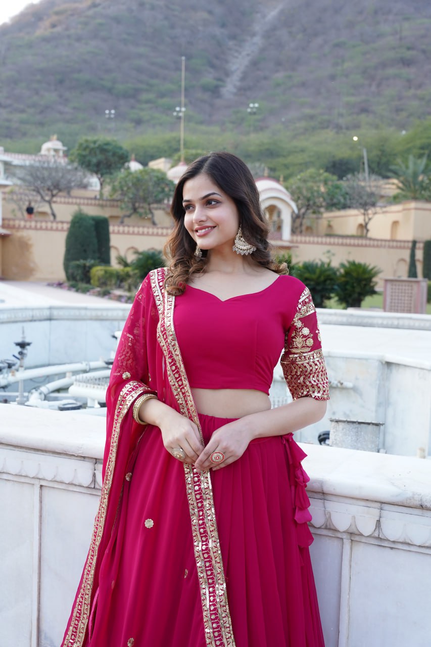 Designer Sequins lehenga choli Wedding lengha for women Partywear Lehenga