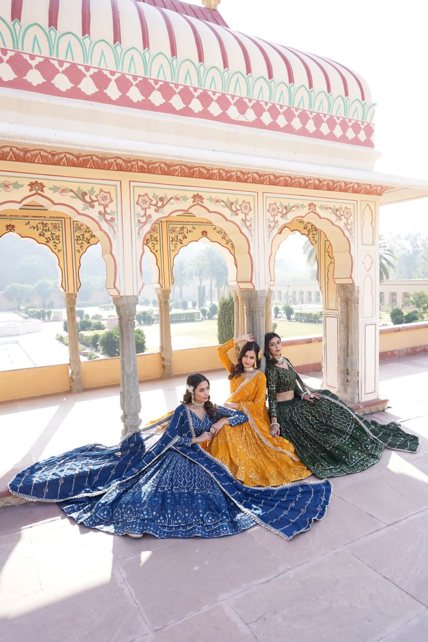 Designer Embroidered work Lehenga Choli with Dupatta traditional wear