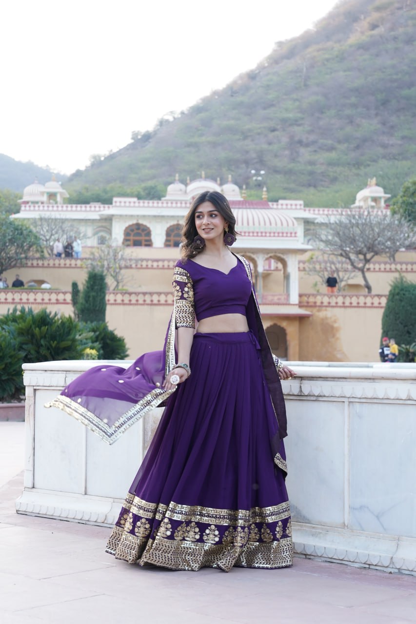 Designer Sequins lehenga choli Wedding lengha for women Partywear Lehenga