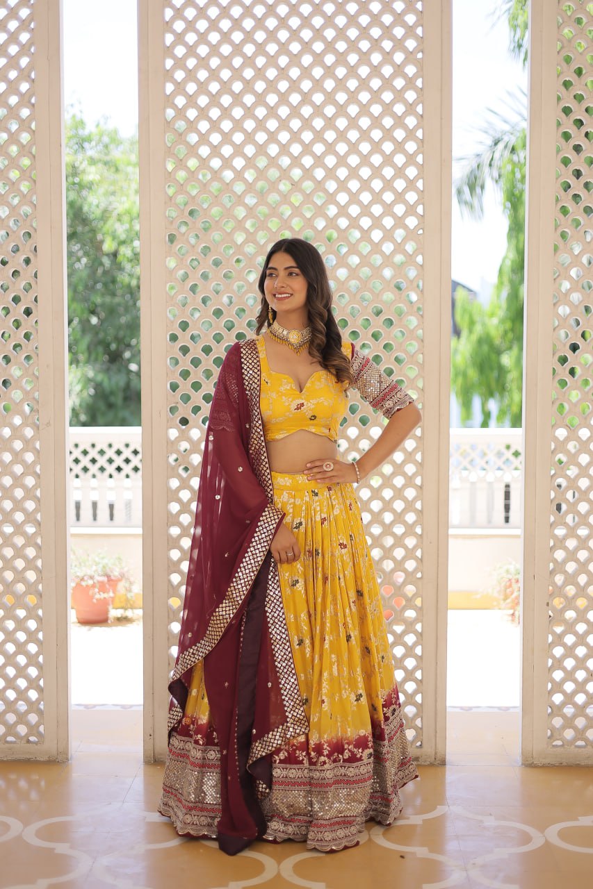 Jacquard lehenga choli Premium Lehenga Bridal wear dress Wedding Bridesmaids lehenga choli