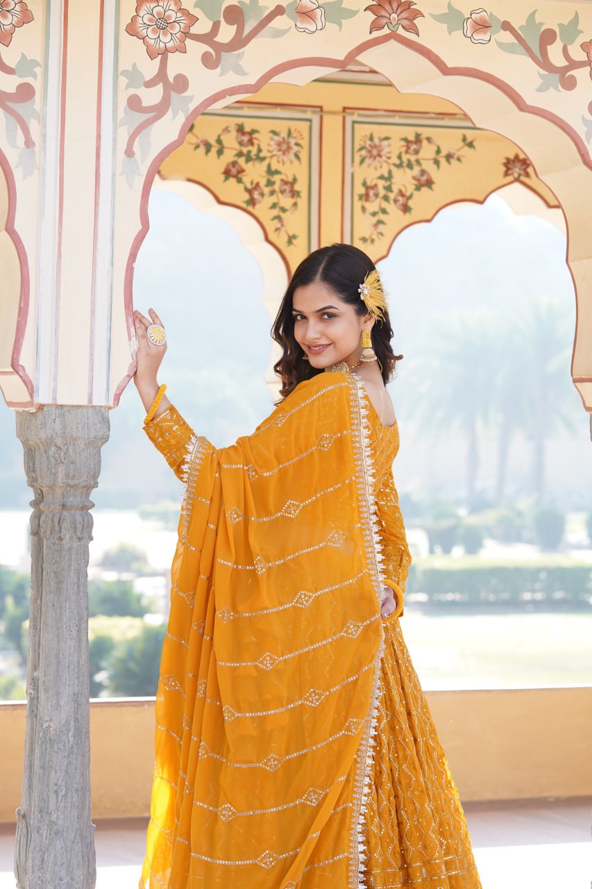 Designer Embroidered work Lehenga Choli with Dupatta traditional wear
