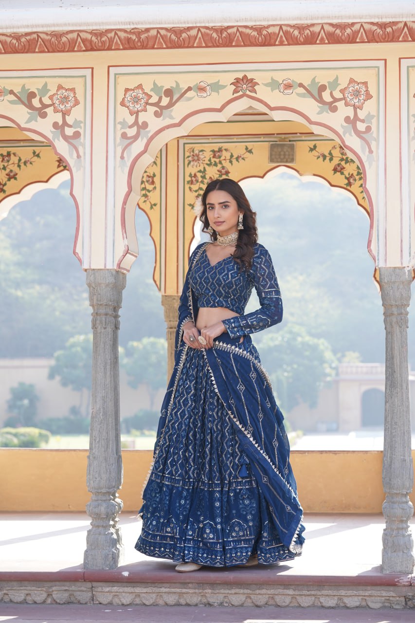 Designer Embroidered work Lehenga Choli with Dupatta traditional wear