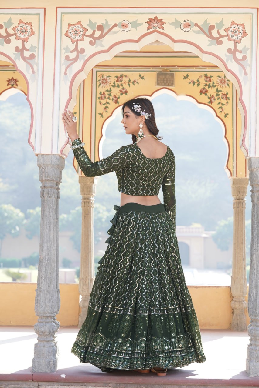 Designer Embroidered work Lehenga Choli with Dupatta traditional wear