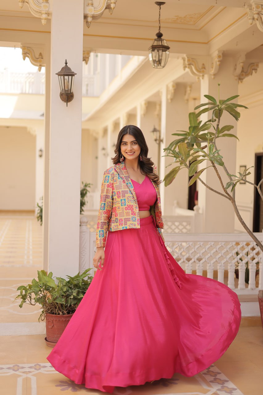 Traditional Indian Lehenga Choli For Festival Beautiful Lehenga Choli Set For Festival