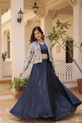 Indian Traditional Wear Beautiful Lehenga With Pretty Koty Festival Lehenga