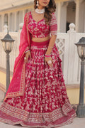 Red Designer lehenga Pure Viscose Jacquard Lehenga Choli Dupatta Set