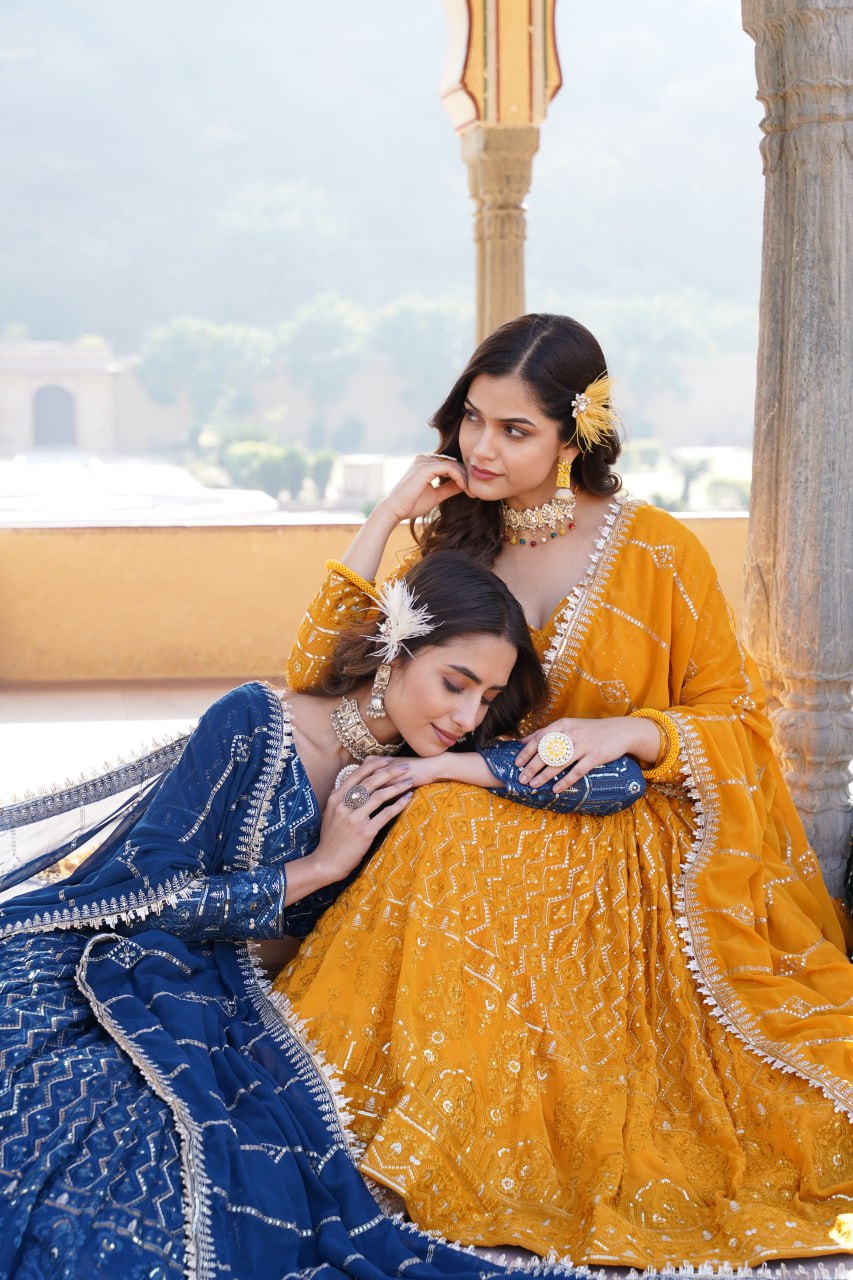 Designer Embroidered work Lehenga Choli with Dupatta traditional wear